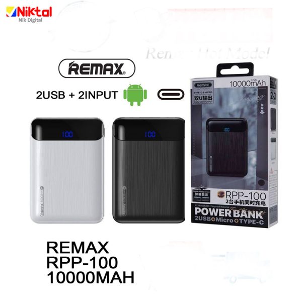 REMAX RPP-100 10000mAh Power Bank پاوربانک ریمکس