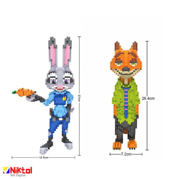 پازل ساختنی لوز روباه و خرگوش انیمیشن زوتوپیا مدل 9029 + 9030